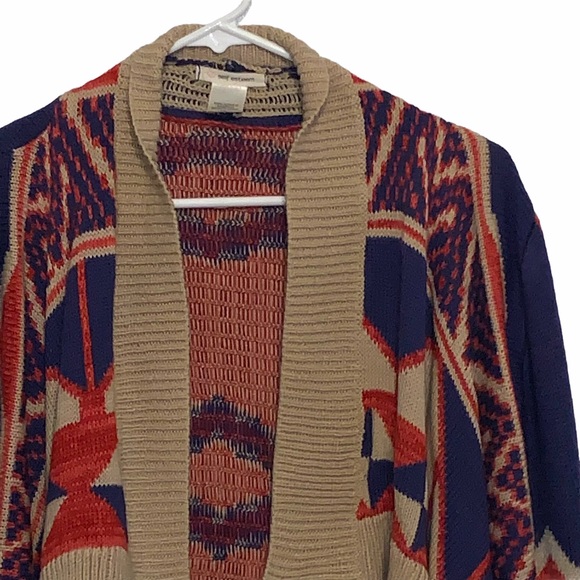 Self Esteem Open Asymmetrical Tribal Cardigan L - Picture 2 of 6